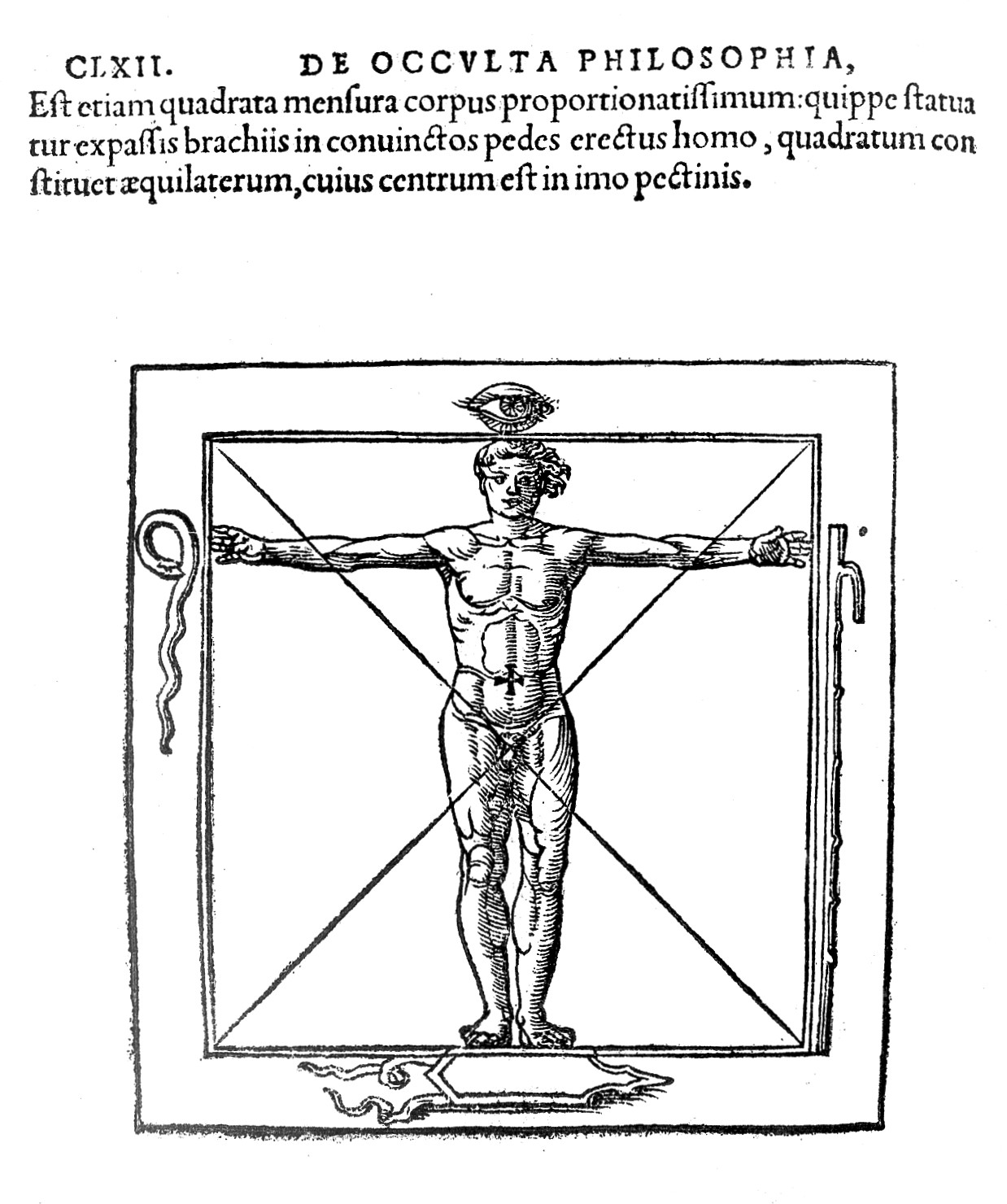 Man as the Microcosm inscribed within the Pentagram and the twelve signs of the Zodiac.