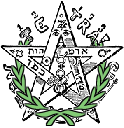 The Microcosmic Pentagram and the Double Triangle of Solomon, inscribed with the Tetragrammaton and the signs of the planetary intelligences.